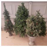 K - LOT OF 4 FAUX TREES MAX 45"T (G10)