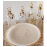 K - LOTOF 4 DECANTERS & TRAY (L66)