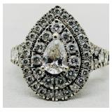 10KT WHITE GOLD 1.90CT DIAMOND RING WITH