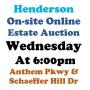 Wed.@6:00pm - Anthem Estate Online Public Auction 4/30