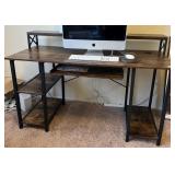 K - COMPUTER DESK, APPLE MONITOR, KEYBOARD & MOUSE