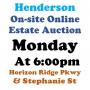 Mon.@6pm - Horizon Ridge & Stephanie Estate Auction 8/4