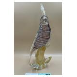 P - MURANO ART GLASS COCKATOO BIRD SCULPTURE