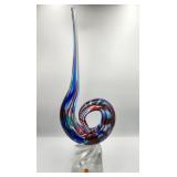 P - MURANO ART GLASS SCULPTURE 20"T (A31)