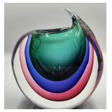 P - MURANO SOMMERSO GLASS 8"T