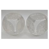 P - PAIR OF CRYSTAL DICE (440)