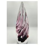 P - SIGNED ART GLASS SCULPTURE 11"T (A10)