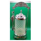 P - VICTORIAN URANIUM SILVER PLAT PICKLE CASTOR