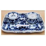 P - ANTIQUE MEISSEN INK WELL 1850