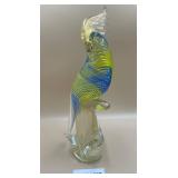 P - MURANO ART GLASS TROPICAL BIRD FIGURINE (75)
