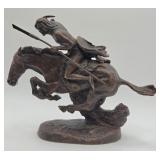 P - REMINGTON "THE CHEYENNE" BRONZE SCULPTURE 6"T