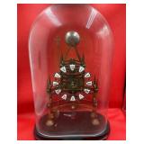 P - VINTAGE SKELETON CLOCK WITH DOME (431)