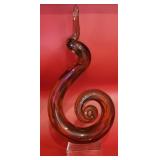 P - MURANO STYLE ART GLASS SCULPTURE 13.5"T (B27)
