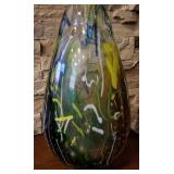 P - ARTISTIC CRISTAL MURANO VASE 12"T (B43)
