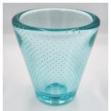 P - VINTAGE ART GLASS CONTROLLED BUBBLES VASE