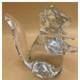 P - STYLIZED CRYSTAL SQUIRREL BY DAUM  (175)