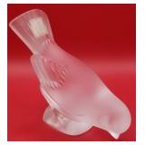 P - CRYSTAL LALIQUE BIRD FIGURINE 4"T (B1)