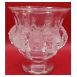 P - LALIQUE FRANCE DAMPIERRE VASE 5"T (B10)