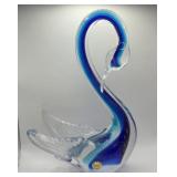P - MURANO ART GLASS SWAN (410)