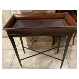 P - DARKWOOD TRAY TOP ACCENT TABLE (231)