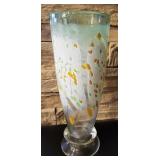 P - SIGNED MURANO-STYLE ART GLASS VASE 11.5"T (B32