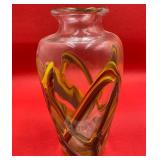 P - SIGNED ART GLASS VASE (191)