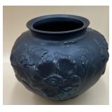 P - TIFFIN BLACK AMETHYST SATIN GLASS VASE (331)