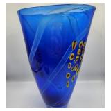 P - MURANO ART GLASS VASE WITH MILLEFIORI PATTERN