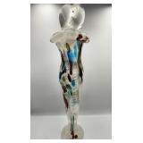 P - ART GLASS SCULPTURE 22"T (A39)