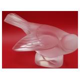 P - LALIQUE BIRD FIGURINE 3.5"T (B9)