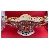 P - ITALIAN PORCELAIN CENTER PIECE DISH 21"L (165)