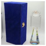 P - CLEAR PRISMATIC CRYSTAL OBELISK  7"T (414)