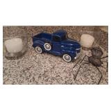 P - CERAMIC FORD TRUCK, CANDLE HOLDERS, ANT