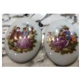 V - PAIR OF PORCELAIN PAPERWEIGHTS (B147)