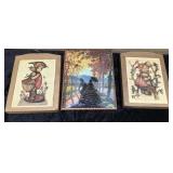 V - 2 PIECES HUMMEL ART & SILHOUETTE FRAMED ART