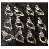 V - SET OF 12 QUAIL NAPKIN RINGS (N119)