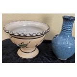 V - PEDESTAL BOWL & VASE (B56)