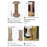 V - STONE MARBLE FROM PERSIA PILLAR 32"T (L2)