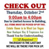AUCTION PICK UP DAY & HOURS
