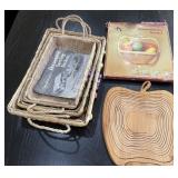 V - NESTING BASKETS, PLATE, FOLDING APPLE BASKET