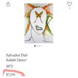 V - 1973 SALVADOR DALI -KABUKI DANCER LITHO