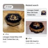 V - LIMOGES PORCELAIN TRINKET BOX (A9)