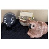 V - CERAMIC PIG, NOAH