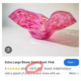 V - ART GLASS CENTERPIECE FAN VASE (B19)