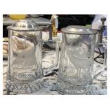 V - PAIR OF COLLECTIBLE GLASS STEINS (B114)