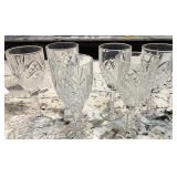 V - LOT OF GLASS STEMWARE (B145)