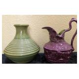 V - CERAMIC VASE & PITCHER (N102)