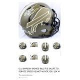 V - O.J. SIMPSON SIGNED HELMET W/ COA (B5)