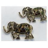 V - LOT OF 2 ELEPHANT BROOCHES (J43)