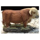 V - DUNCAN ROYALE PORCELAIN STEER FIGURINE (B102)